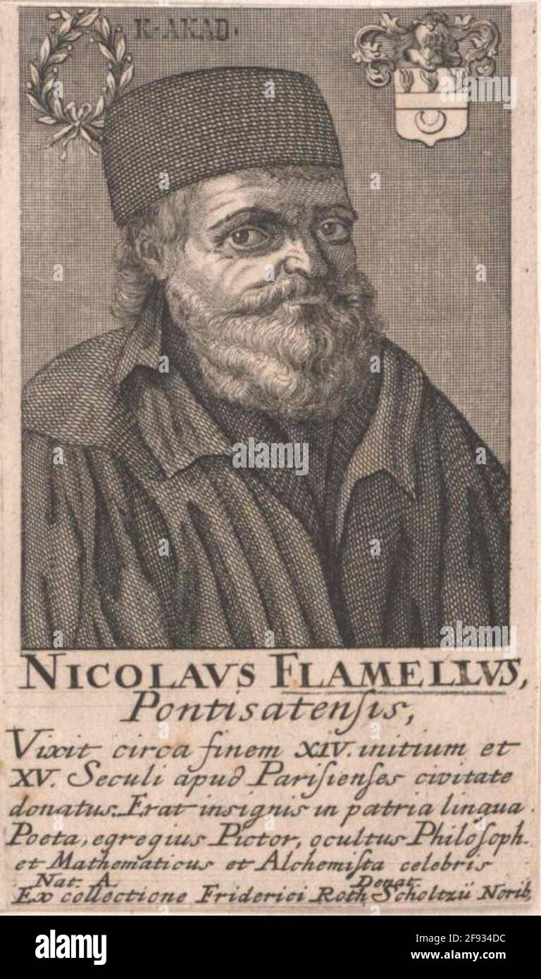 Flamel, Nicolas . Banque D'Images