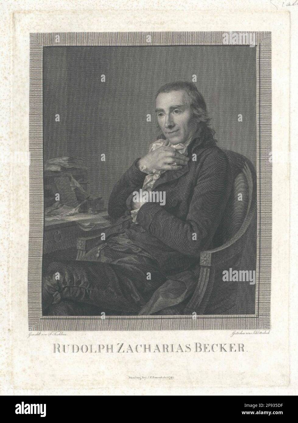 Becker, Rudolf Zacharias Peintre: Pied de table, Friedrichstecher: Schlotterbeck, Christian Jakobverlag: J. F. le bois des femmes emplacement de la face avant: Nuremberg Banque D'Images