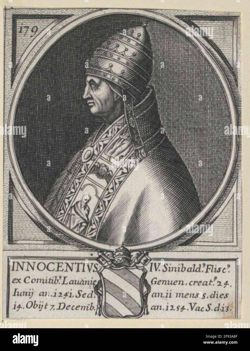 Innozenz IV., Pape. Banque D'Images