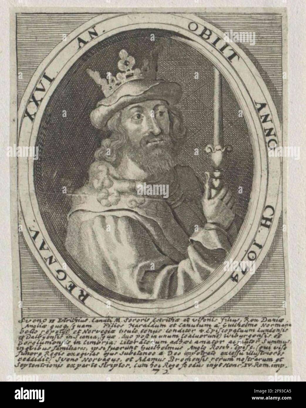 Sven Estriden, roi du Danemark. Banque D'Images