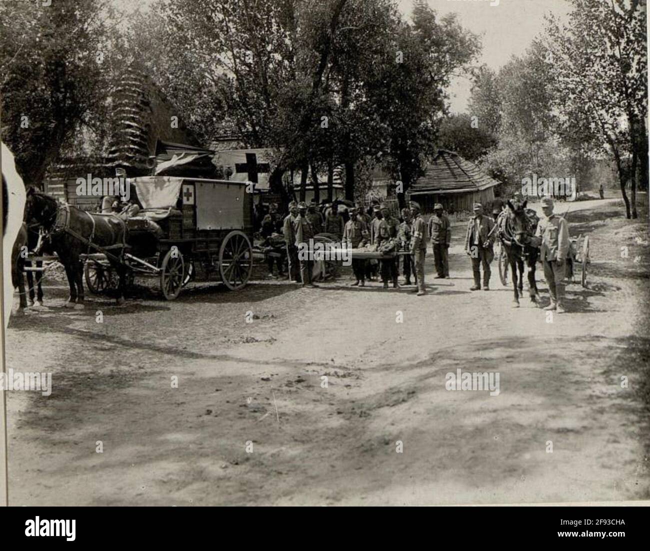 Div. san.anst. Dans Adamowka. Juillet 1915.. Banque D'Images