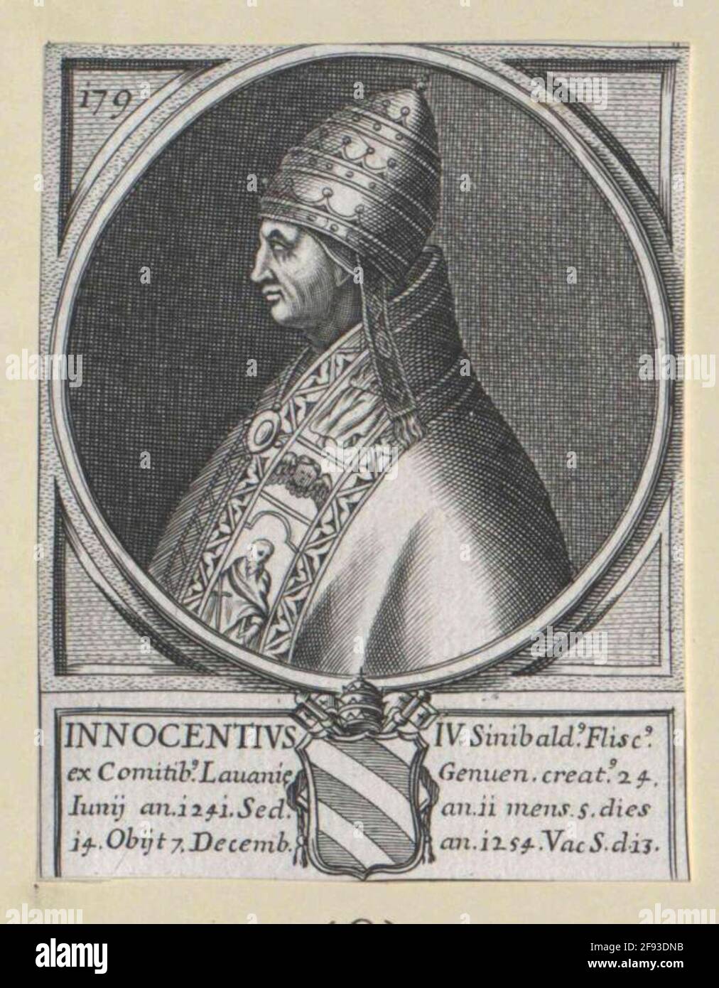 Innozenz IV., Pape. Banque D'Images