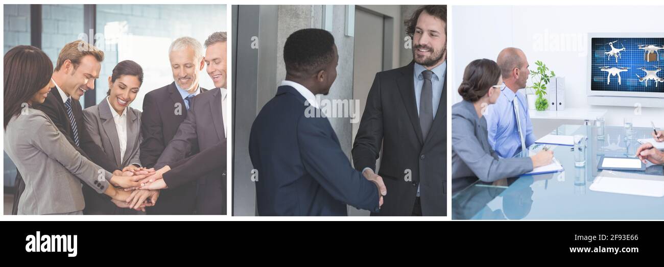 Divers groupes de professionnels travaillant dans un bureau créatif Banque D'Images