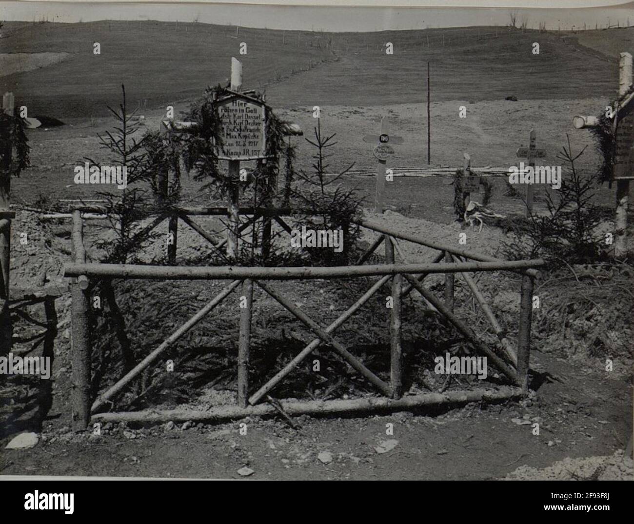 Tombes de héros allemand à Jacoby. Banque D'Images