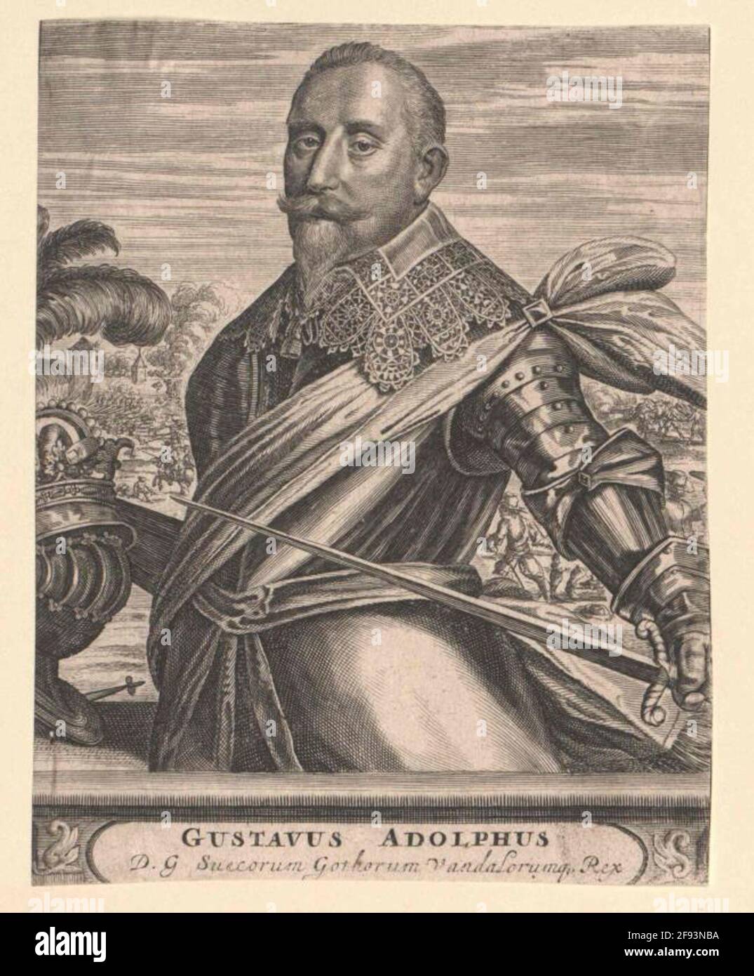 Gustav II Adolf, roi de Suède Stecher: Hagen, Christian (1630) Banque D'Images