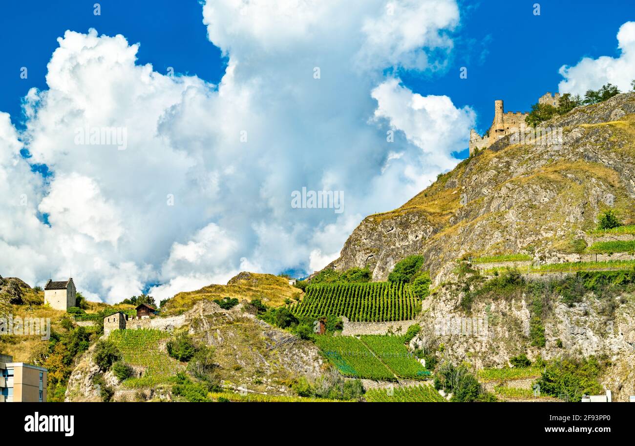 Le Château de tourbillon à Sion, Suisse Banque D'Images