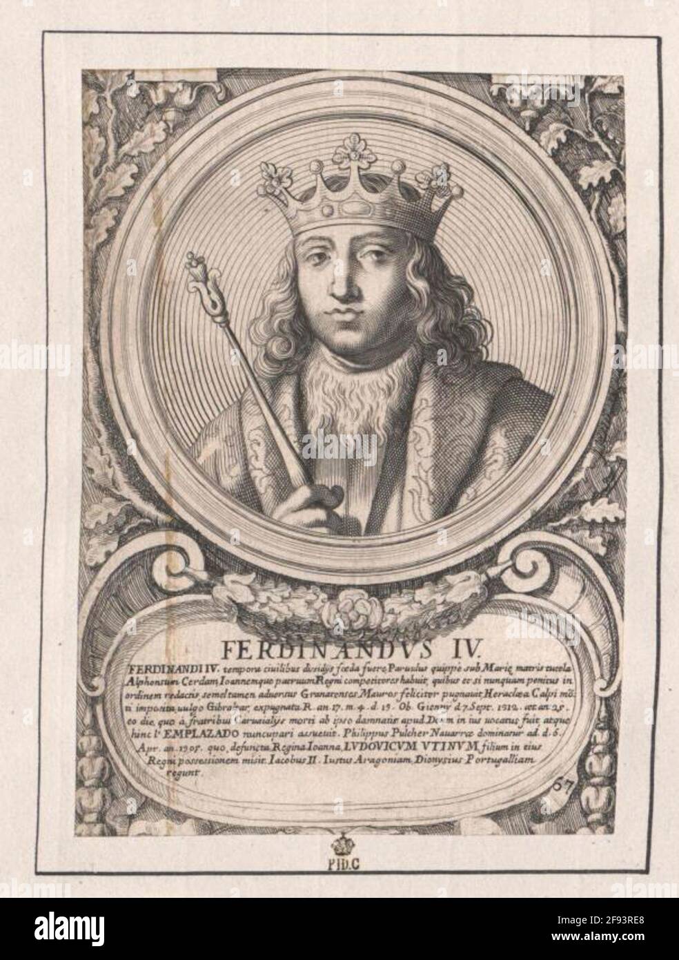 Ferdinand IV., roi de Castille et León. Banque D'Images