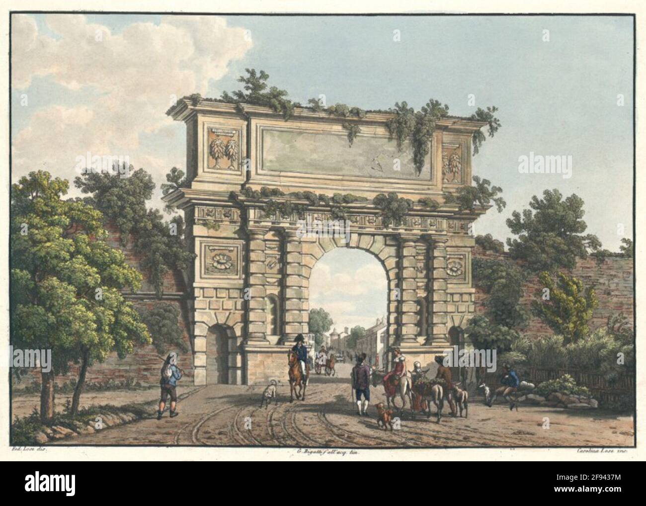 Port romain de Milan. Banque D'Images