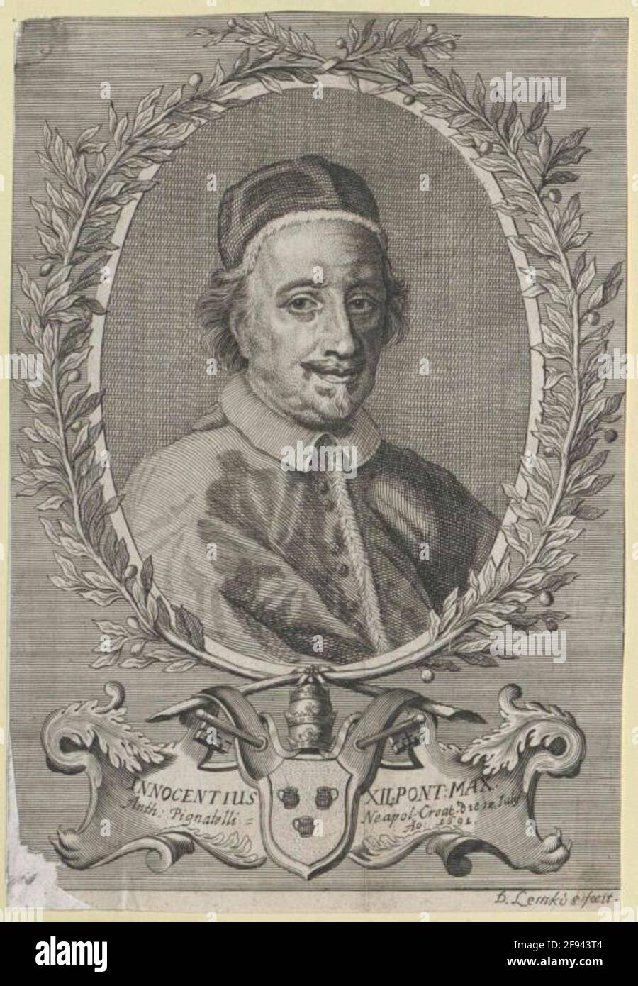 Innocent XII., Papa artiste inconnu datant : 1691/1750 Banque D'Images Innocent XII., Papa artiste inconnu datant : 1691/1750 Banque D'Images