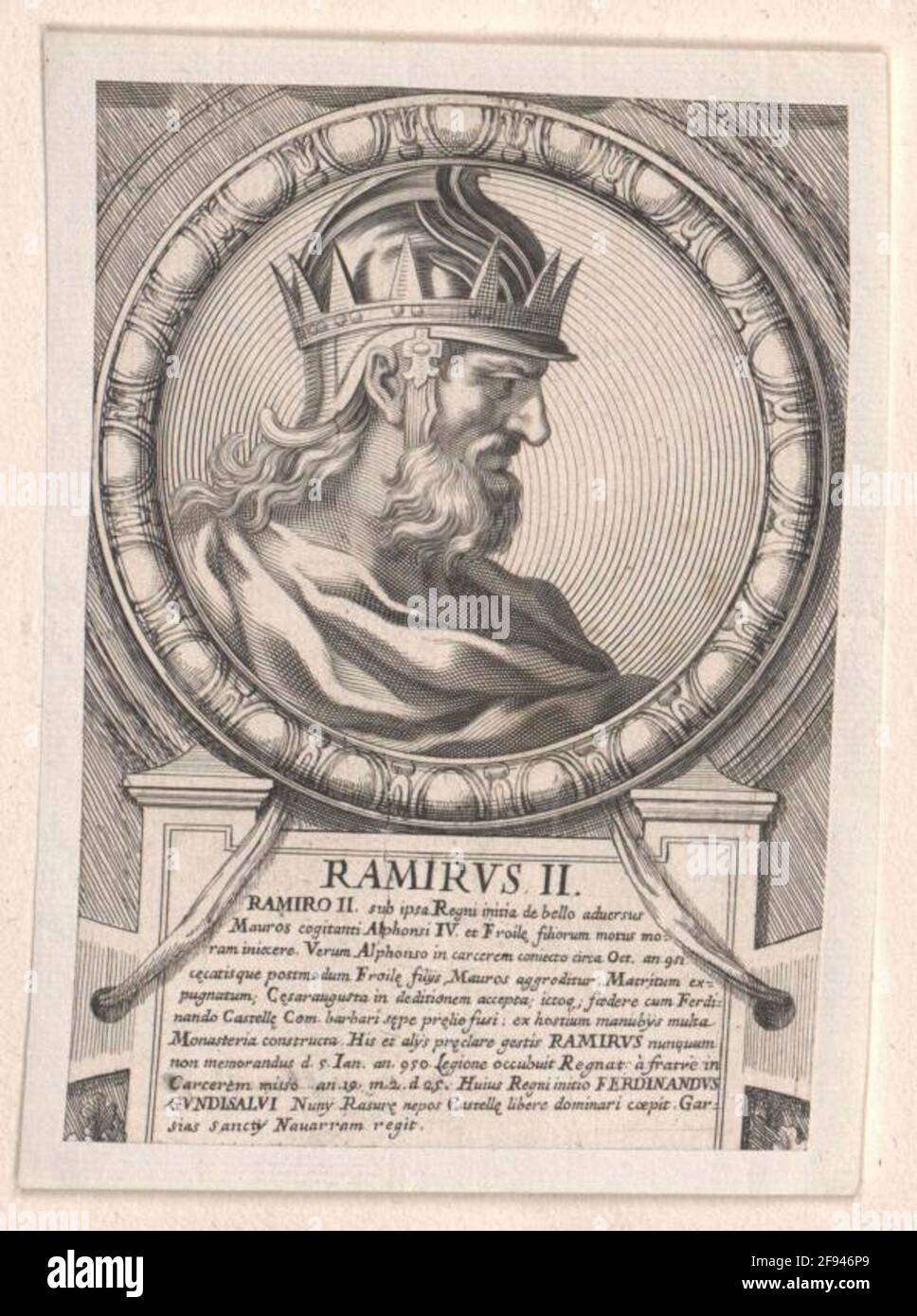 Ramiro II., König von León. Banque D'Images