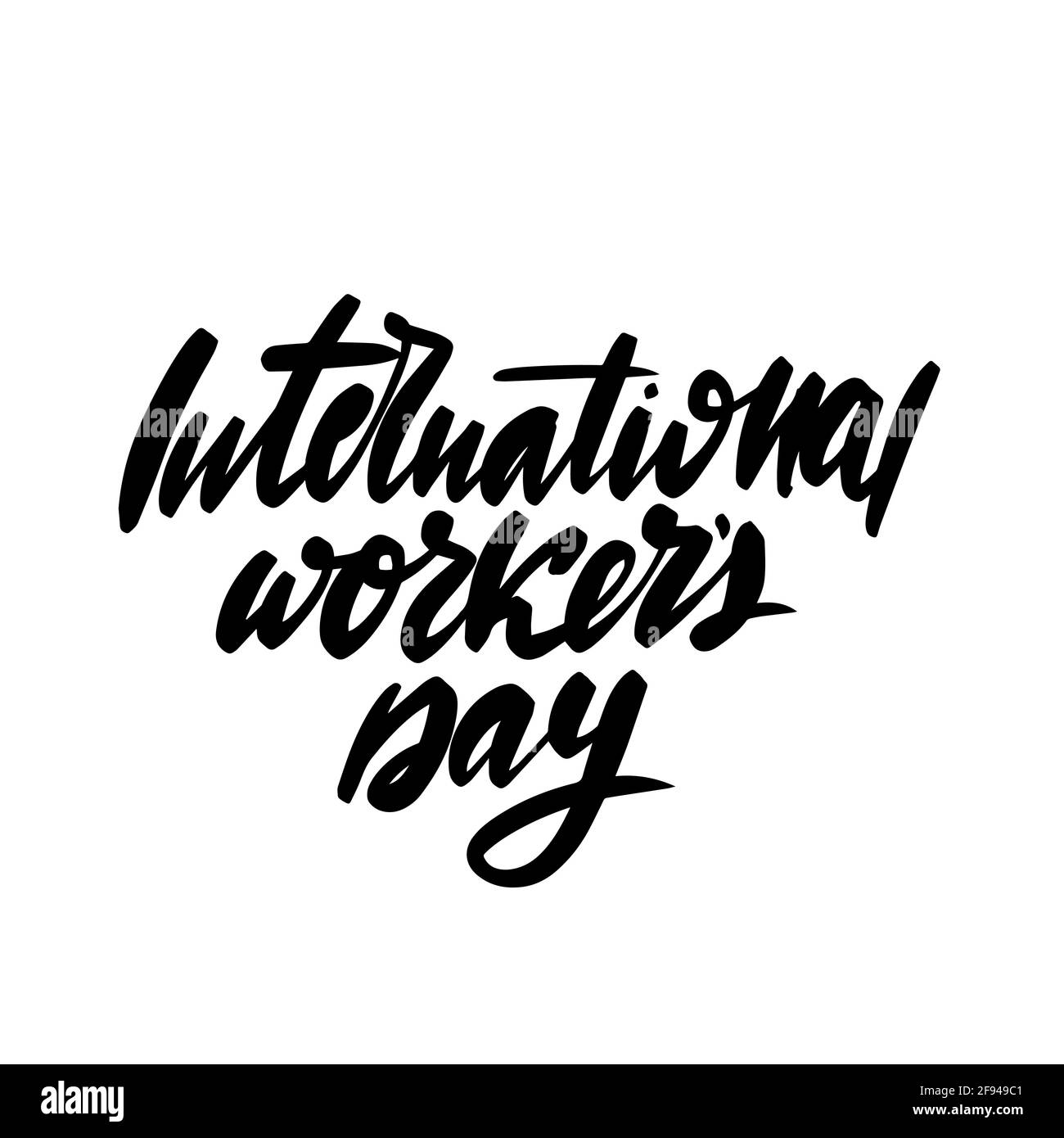 Journée internationale des travailleurs. Design moderne et simple. Brut vectoriel Illustration de Vecteur