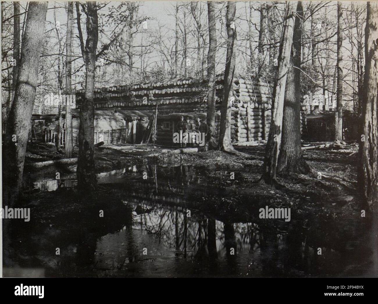 Abri résistant aux granates dans le régiment d'infanterie 84. Banque D'Images