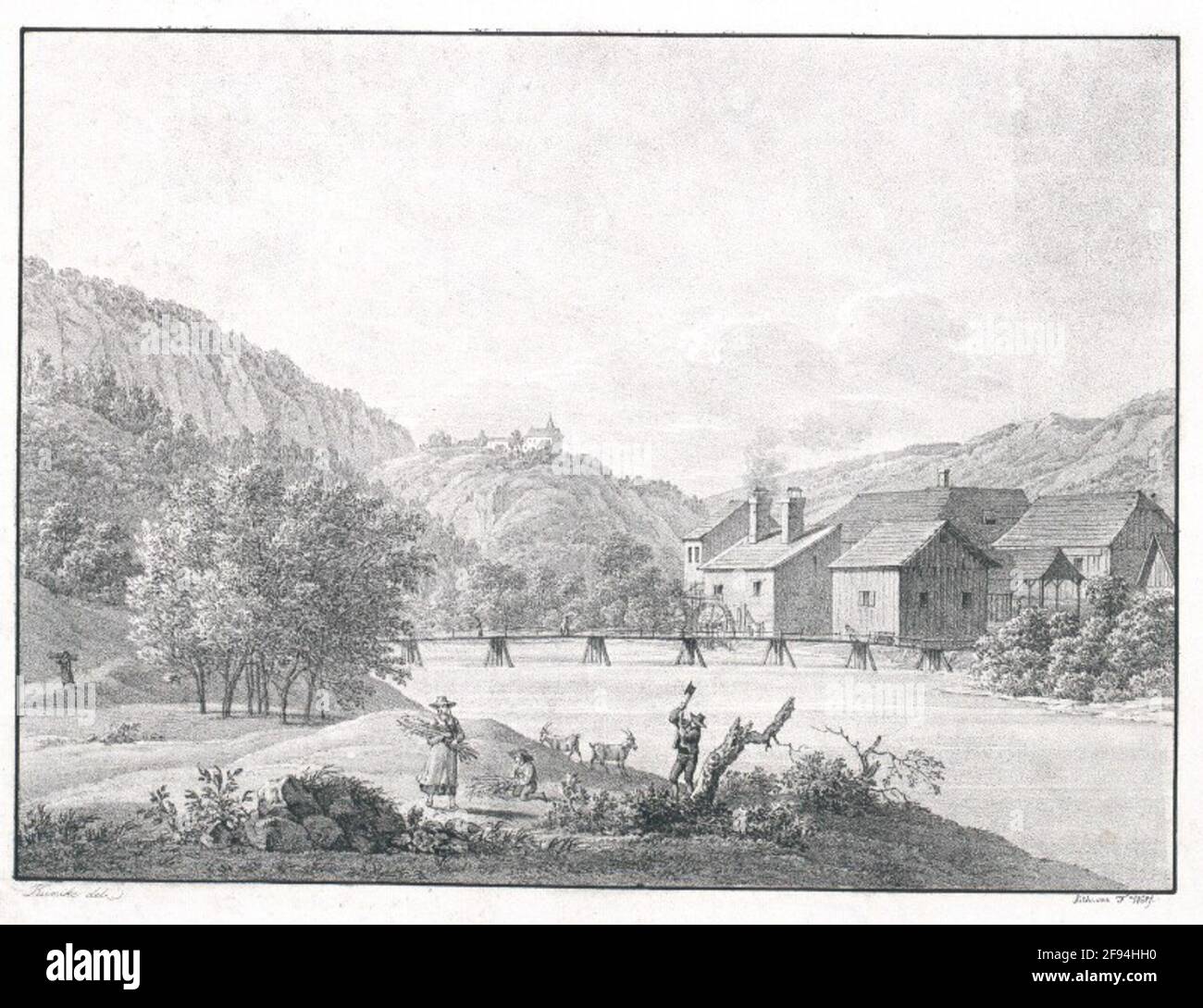 Eisenhammer Thaumühle. Ober Steyermark. Banque D'Images