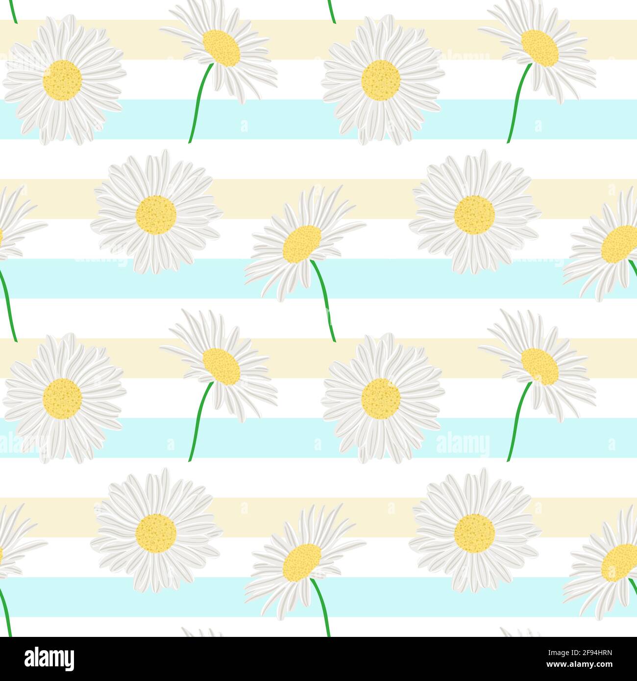 Fond transparent avec des chamomiles. Délicates fleurs blanches sur un fond céleste. Couleurs pastel, répétition délicate. Vector.Design et Pack Illustration de Vecteur