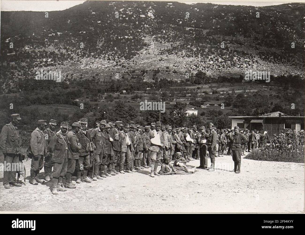 Blessé a. S. xi.isonzoLacht à Wippach. . Banque D'Images