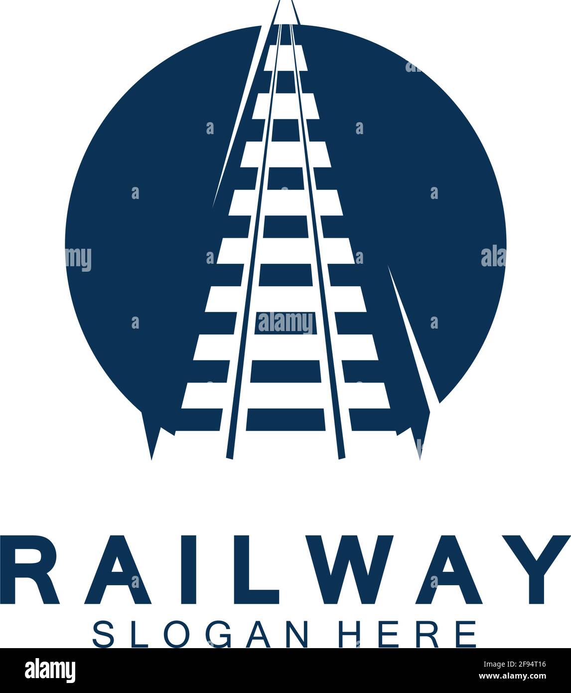 Illustration de l'icône vectorielle du logo simple Rail Illustration de Vecteur