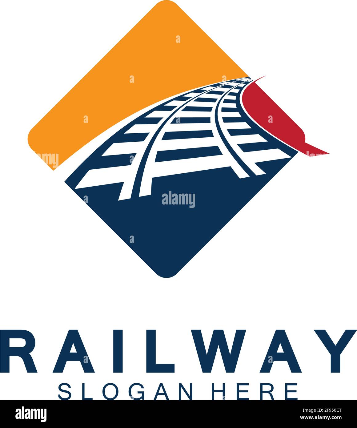Illustration de l'icône vectorielle du logo simple Rail Illustration de Vecteur