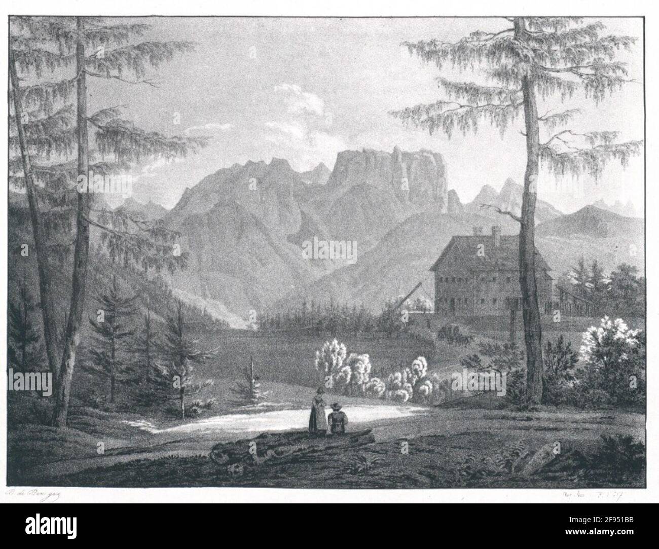 Entre Tyrol U. Kärnthen. Bordure . Banque D'Images