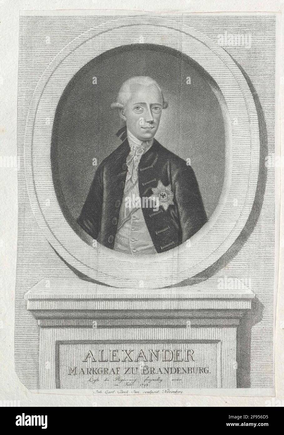 Christian Friedrich Karl Alexander, Markgrave von Brandenburg-Ansbach Eraser: Bock, Johann Carldatierung: 1772 / 1843Factual lieu d'origine: Nuremberg Banque D'Images
