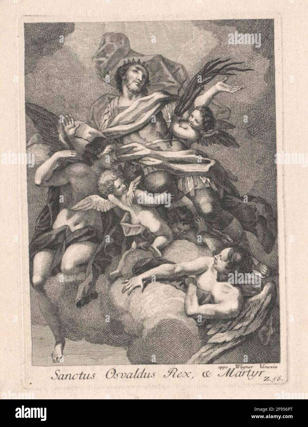 Oswald, roi de Northumbrie, Saint. Banque D'Images