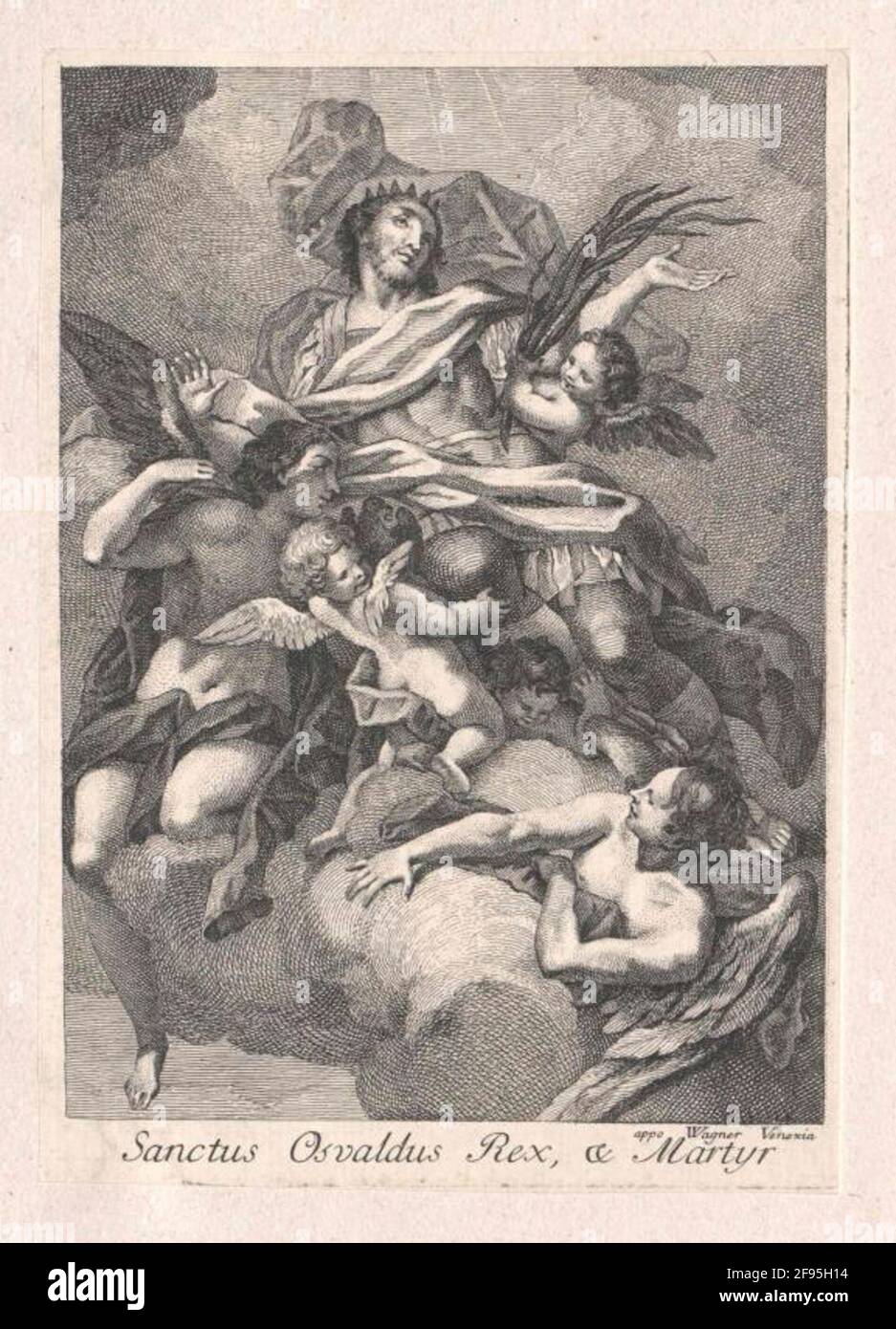 Oswald, roi de Northumbrie, Saint. Banque D'Images