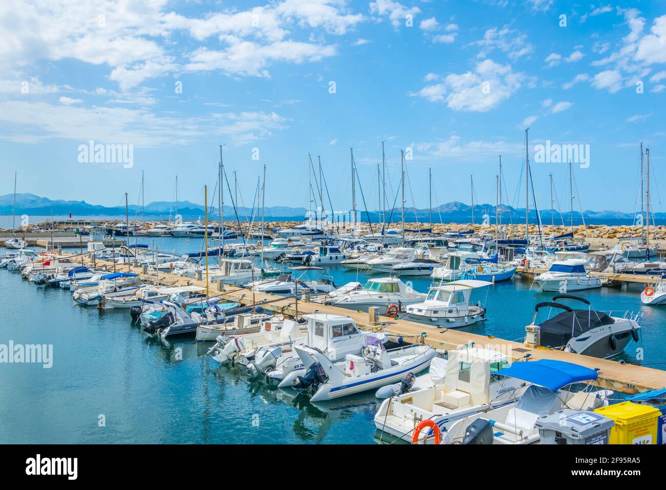 Marina à Colonia de Sant Pere, Majorque, Espagne Banque D'Images