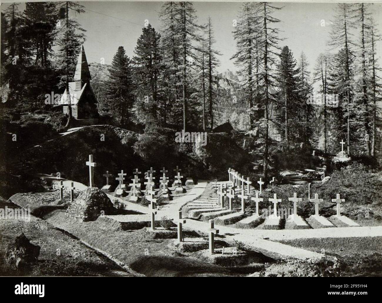 Cimetière militaire de Valparola. Banque D'Images