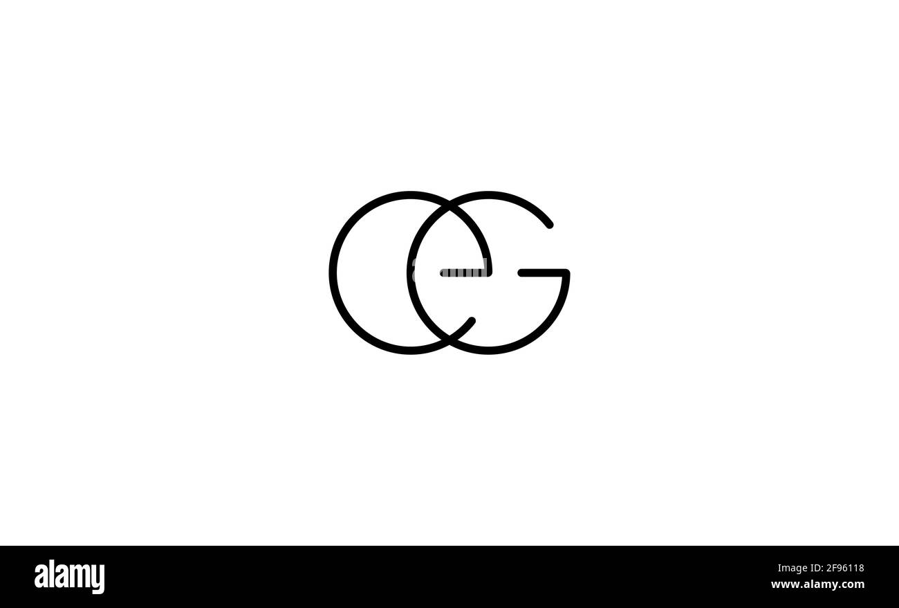 Illustration du vecteur de conception monogramme du logo GE EG Banque D'Images