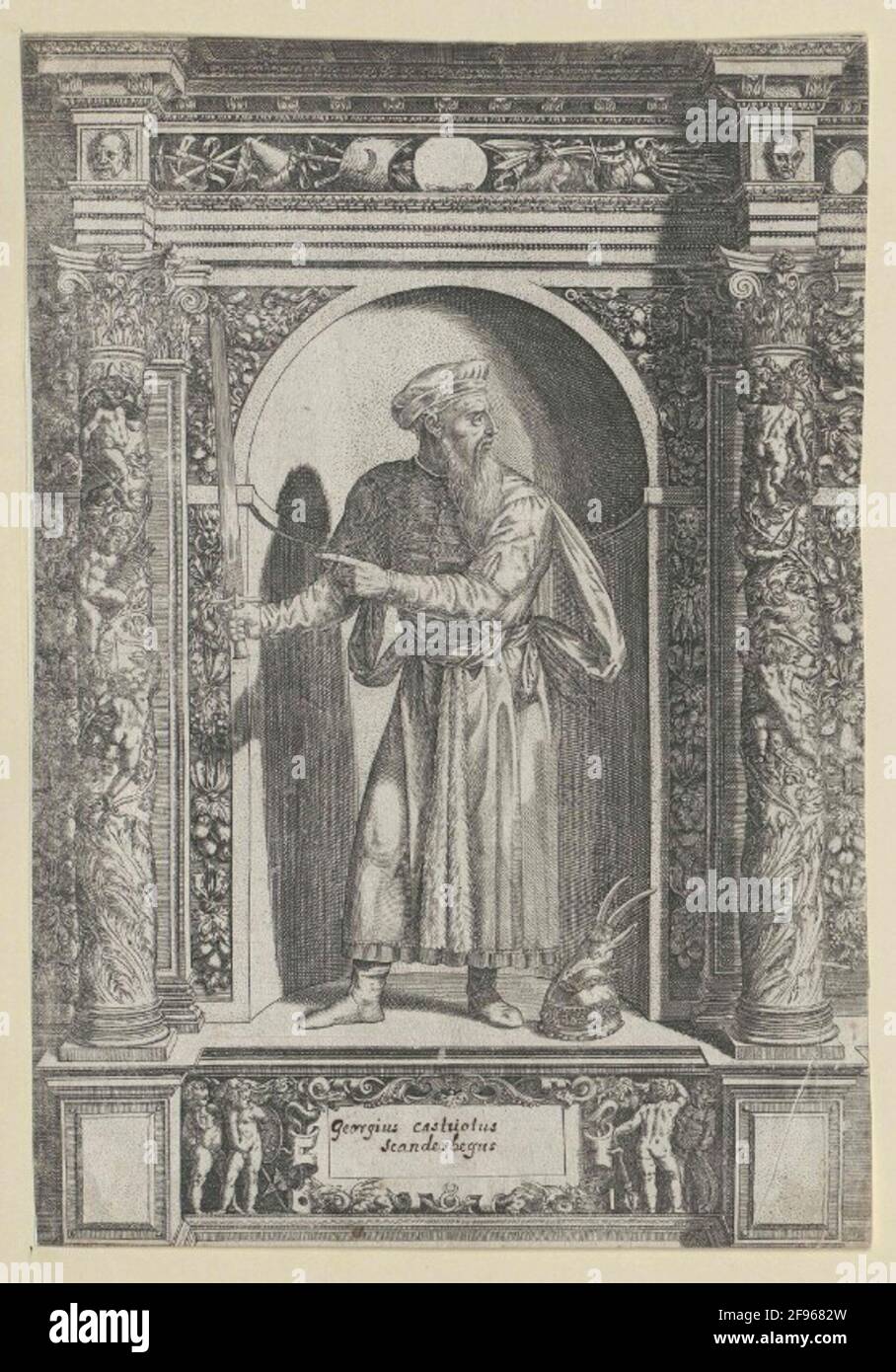Skanderbeg Stechher: ​​Costs, Dominicusverleger: Coûts, Dominicuszeichner: Fontana, Giovanni Battista Banque D'Images