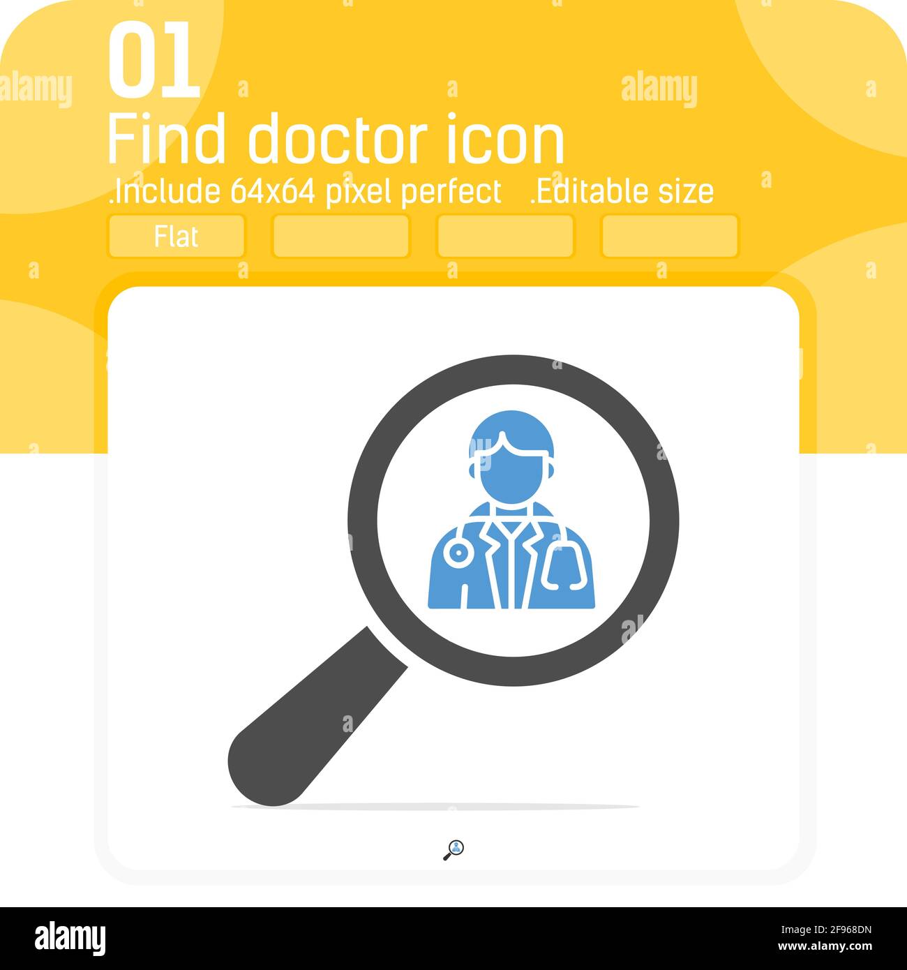 Trouvez l'icône médecin avec un style plat isolé sur fond blanc. Illustration élément de style plat symbole de signe fin icône pour ui, ux, web, Healthcare, hosp Illustration de Vecteur