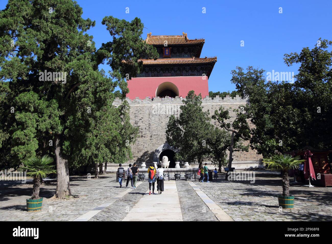 Chine, Pékin / Beijing, Chang Ling Ming tombes, tour fantôme Banque D'Images