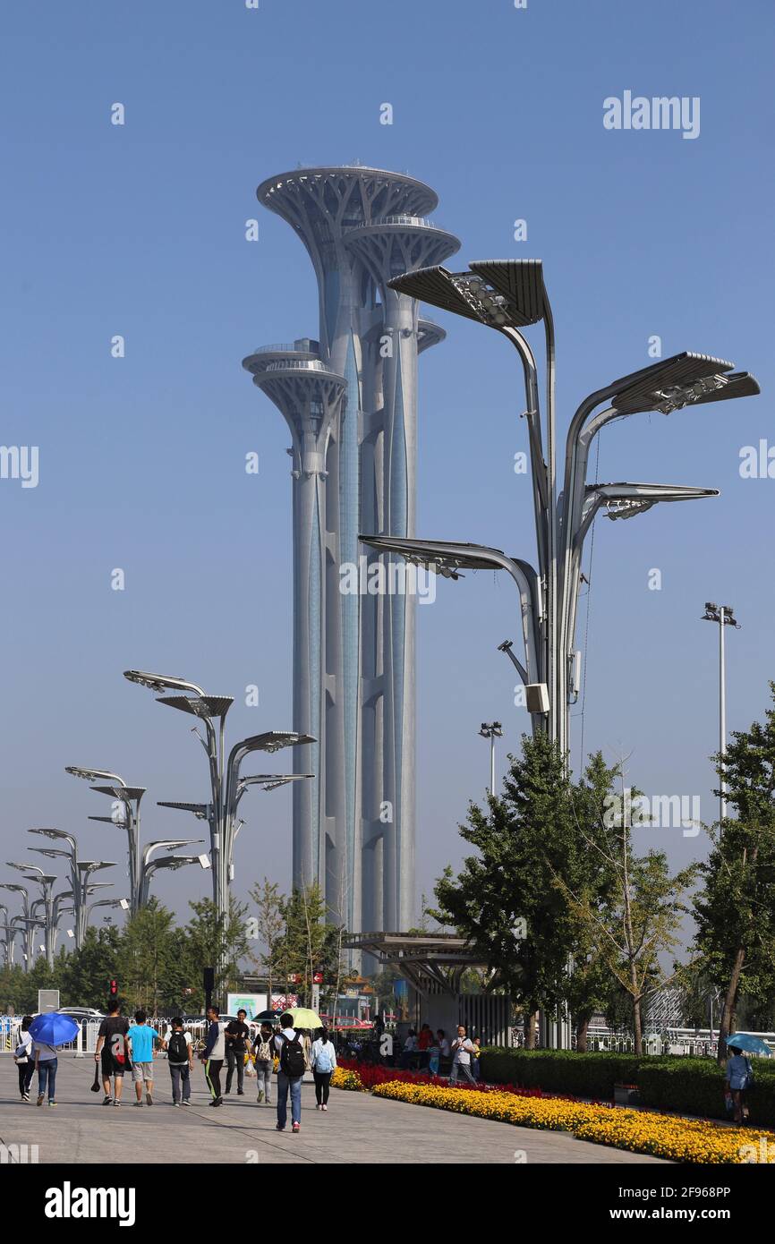 Chine, Pékin / Pékin, site olympique, tour olympique Banque D'Images