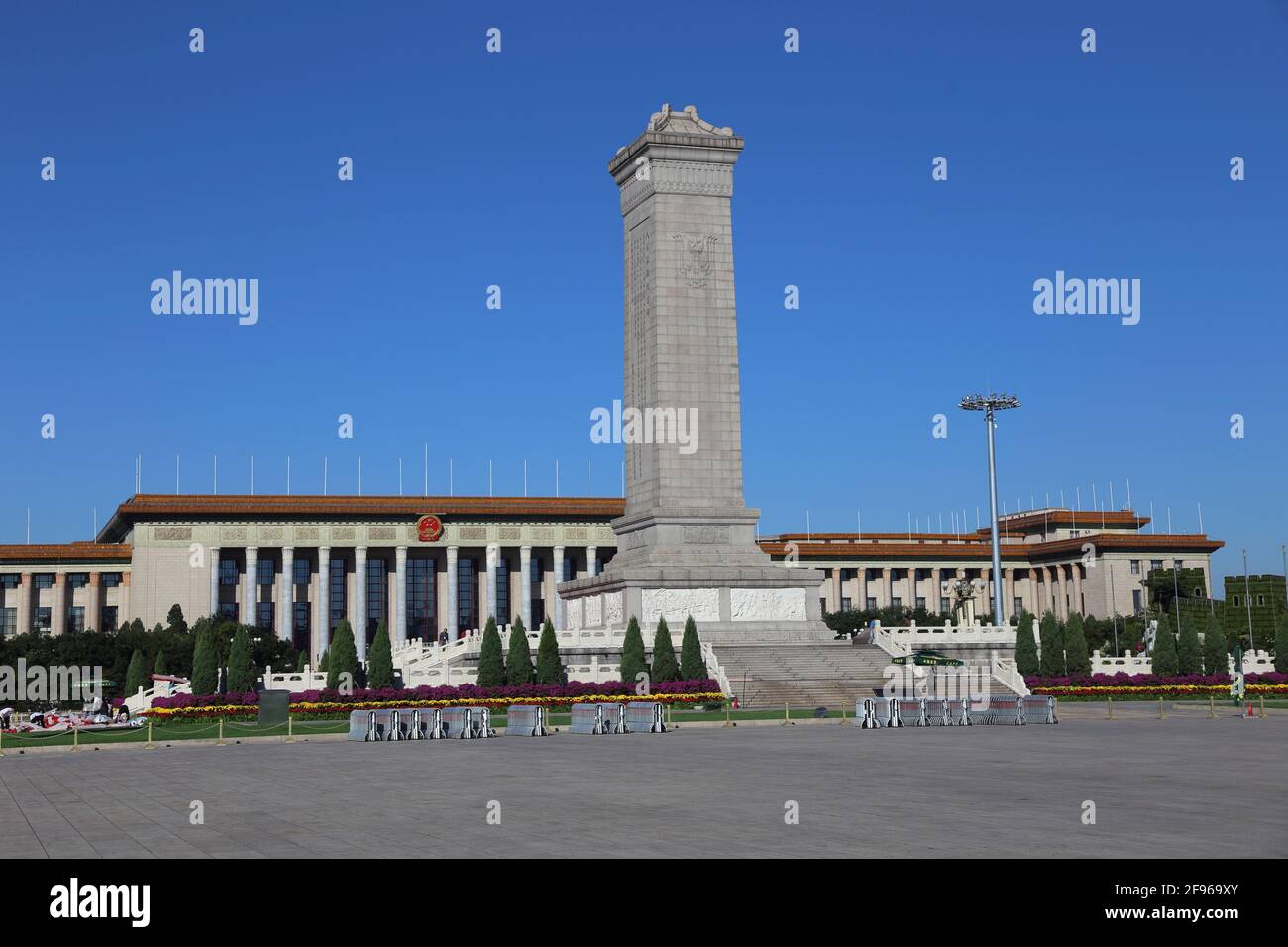 Chine, Pékin / Pékin, place Tian'anmen, Monument des héros du peuple, Grand Hall des héros du peuple Banque D'Images