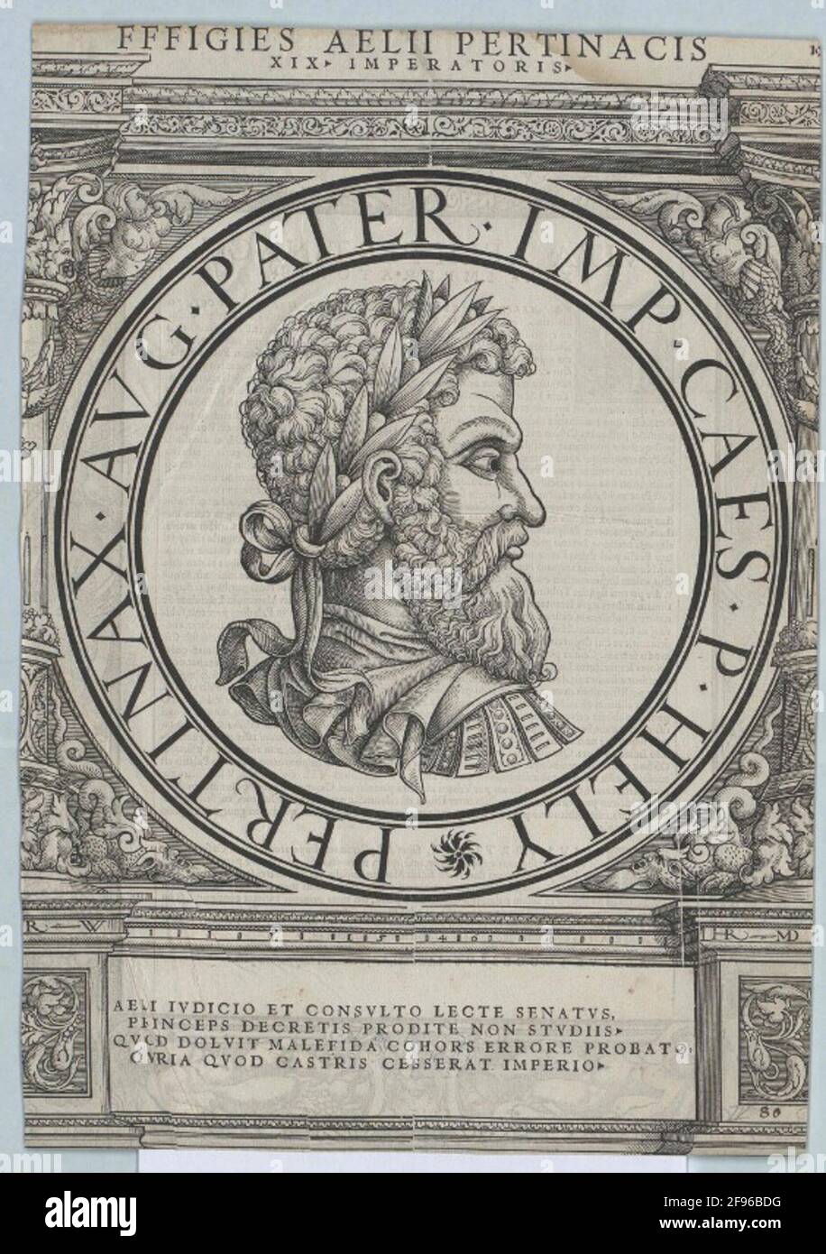 Pertinax, empereur romain. Banque D'Images