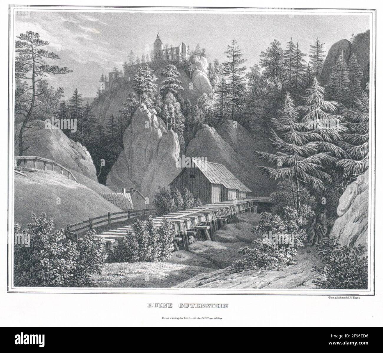 Ruine Gutenstein . Banque D'Images