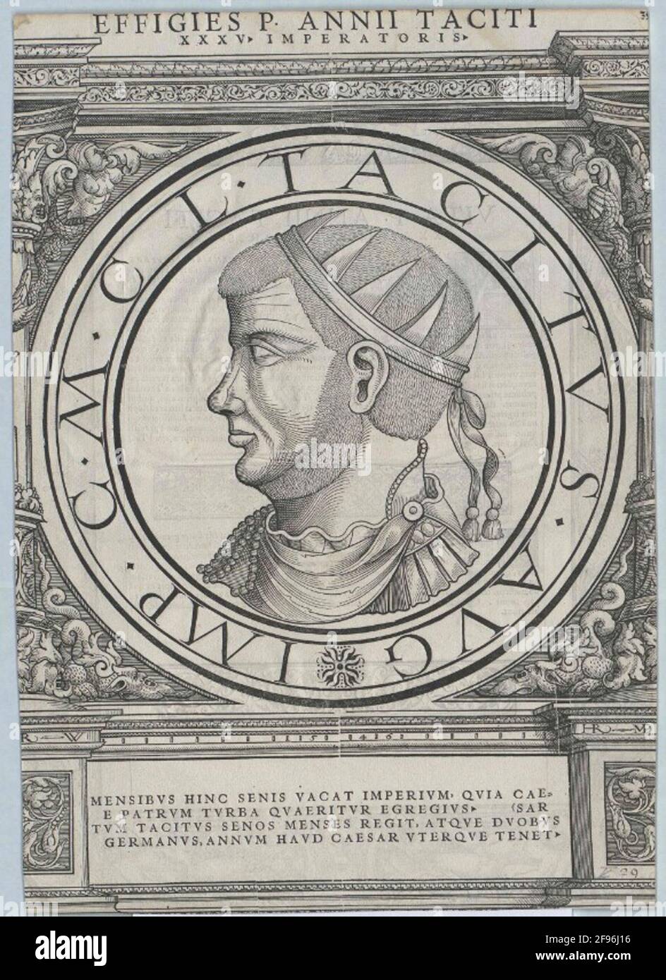 Tacitus, empereur romain. Banque D'Images