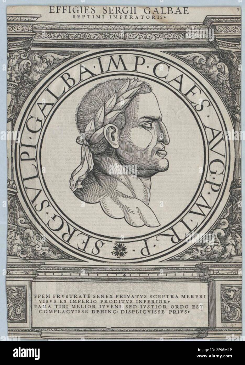 Galba, empereur romain. Banque D'Images