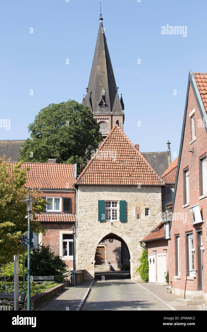 Porte d'entrée de la ville, Nienborg Banque D'Images