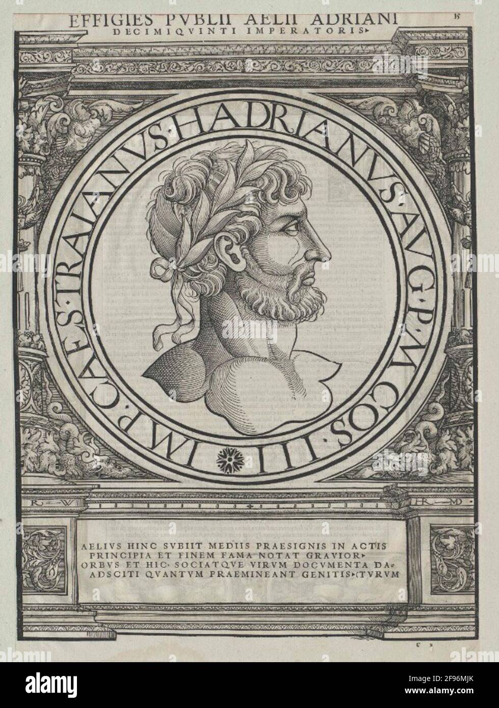 Hadrien, empereur romain. Banque D'Images