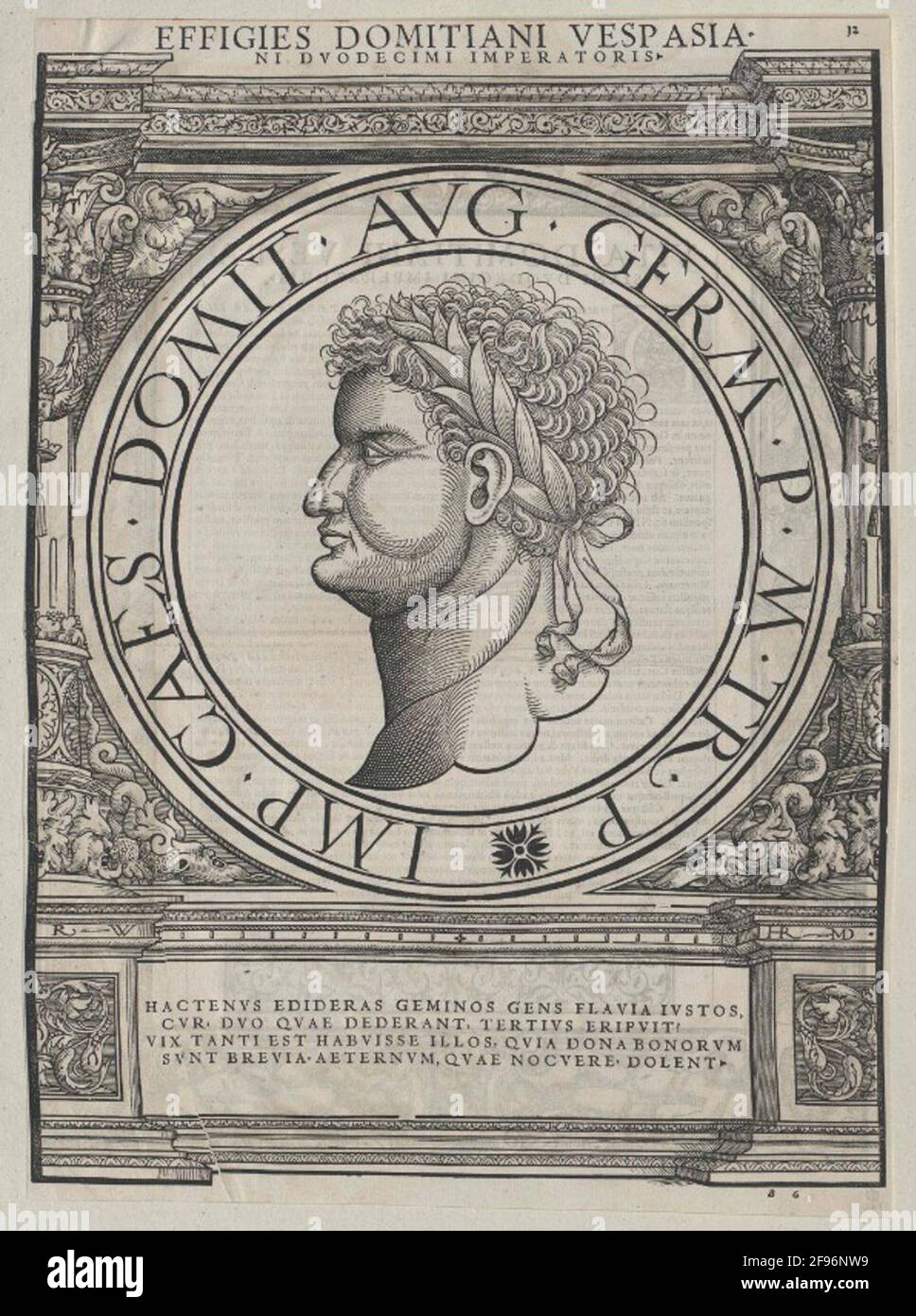 Domitian, empereur romain. Banque D'Images