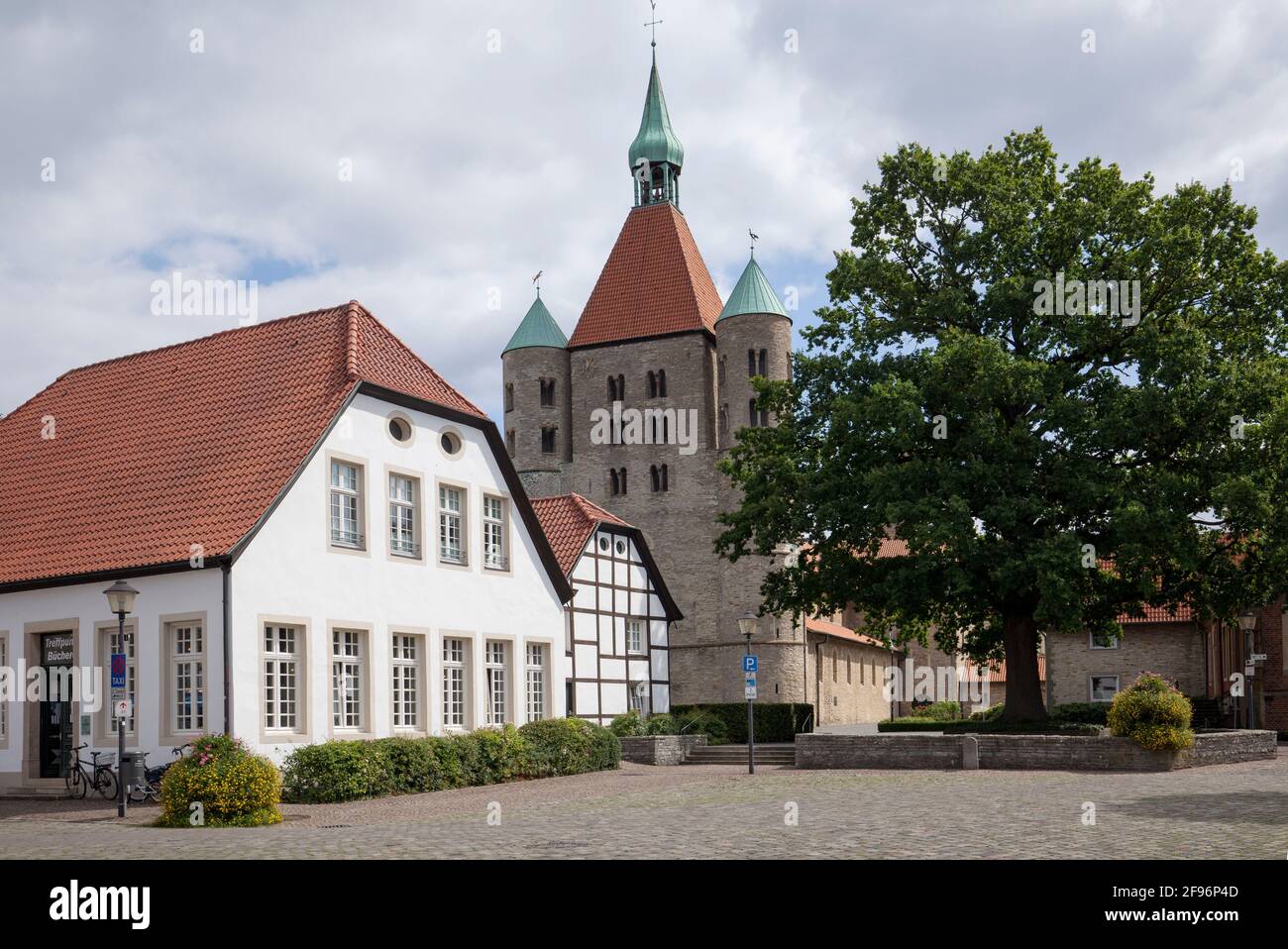 Stiftsplatz, Freckenhorst, Muensterland Banque D'Images