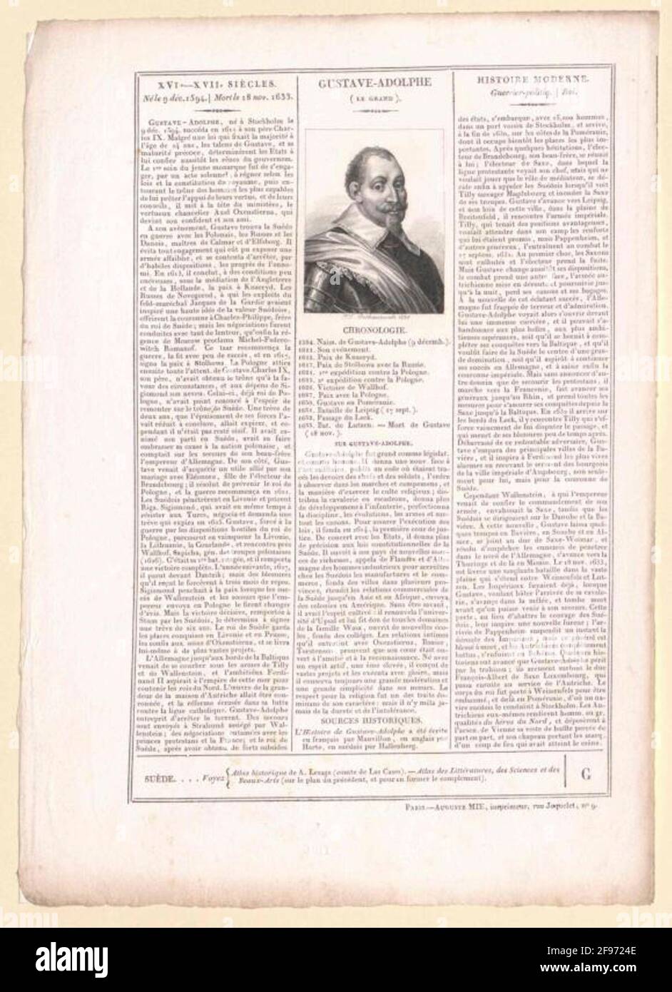 Gustav II Adolf, roi de Suède. Banque D'Images