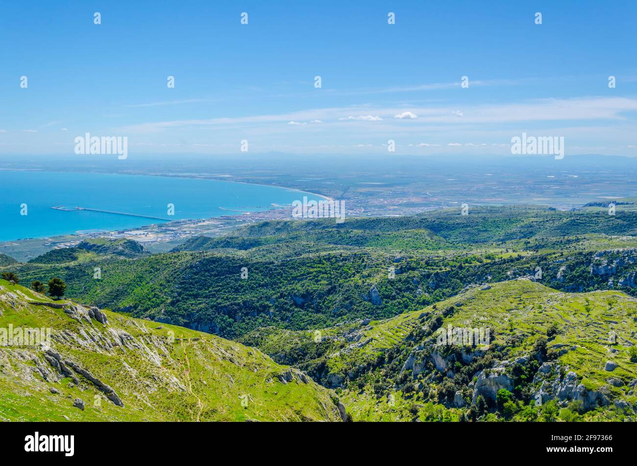 Vue aérienne du golfe de manfredonia en Italie. Banque D'Images