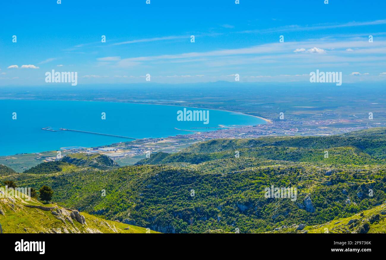 Vue aérienne du golfe de manfredonia en Italie. Banque D'Images