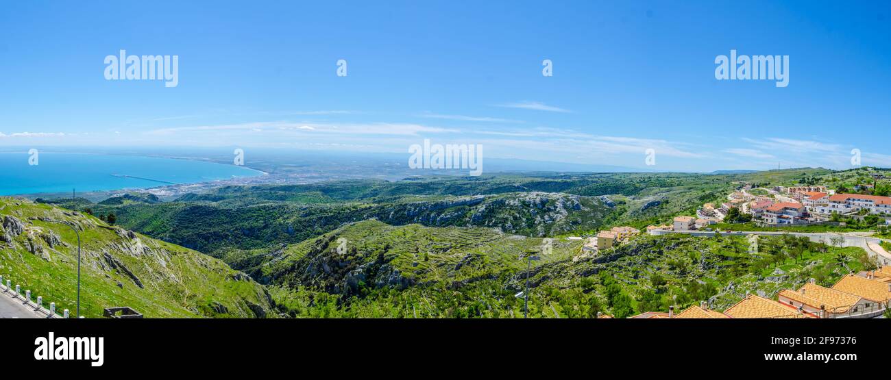 Vue aérienne du golfe de manfredonia en Italie. Banque D'Images