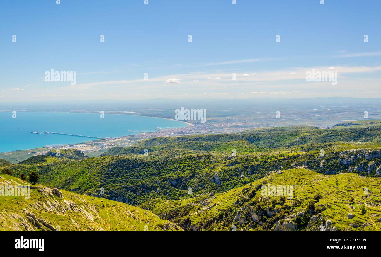 Vue aérienne du golfe de manfredonia en Italie. Banque D'Images