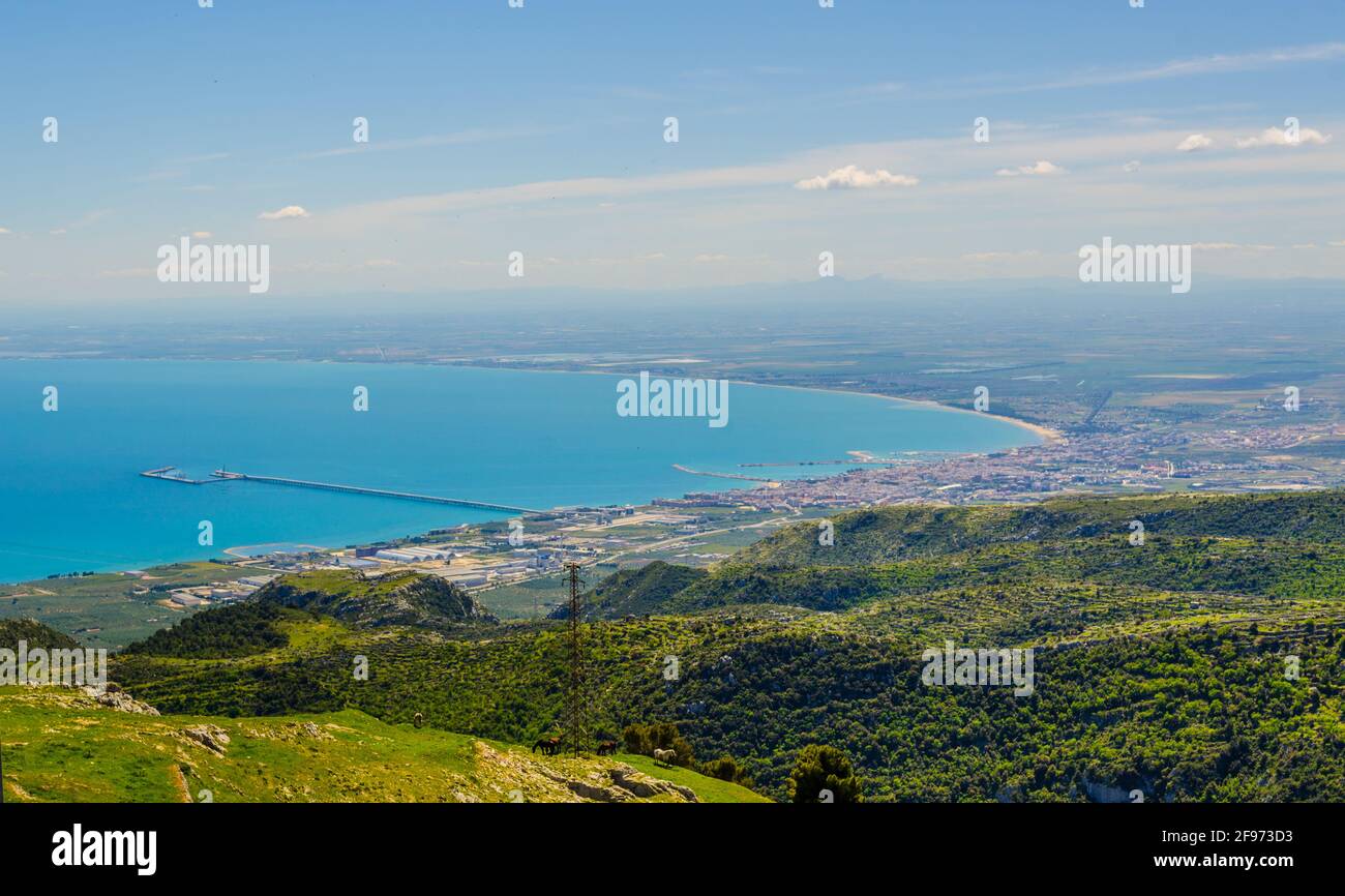 Vue aérienne du golfe de manfredonia en Italie. Banque D'Images