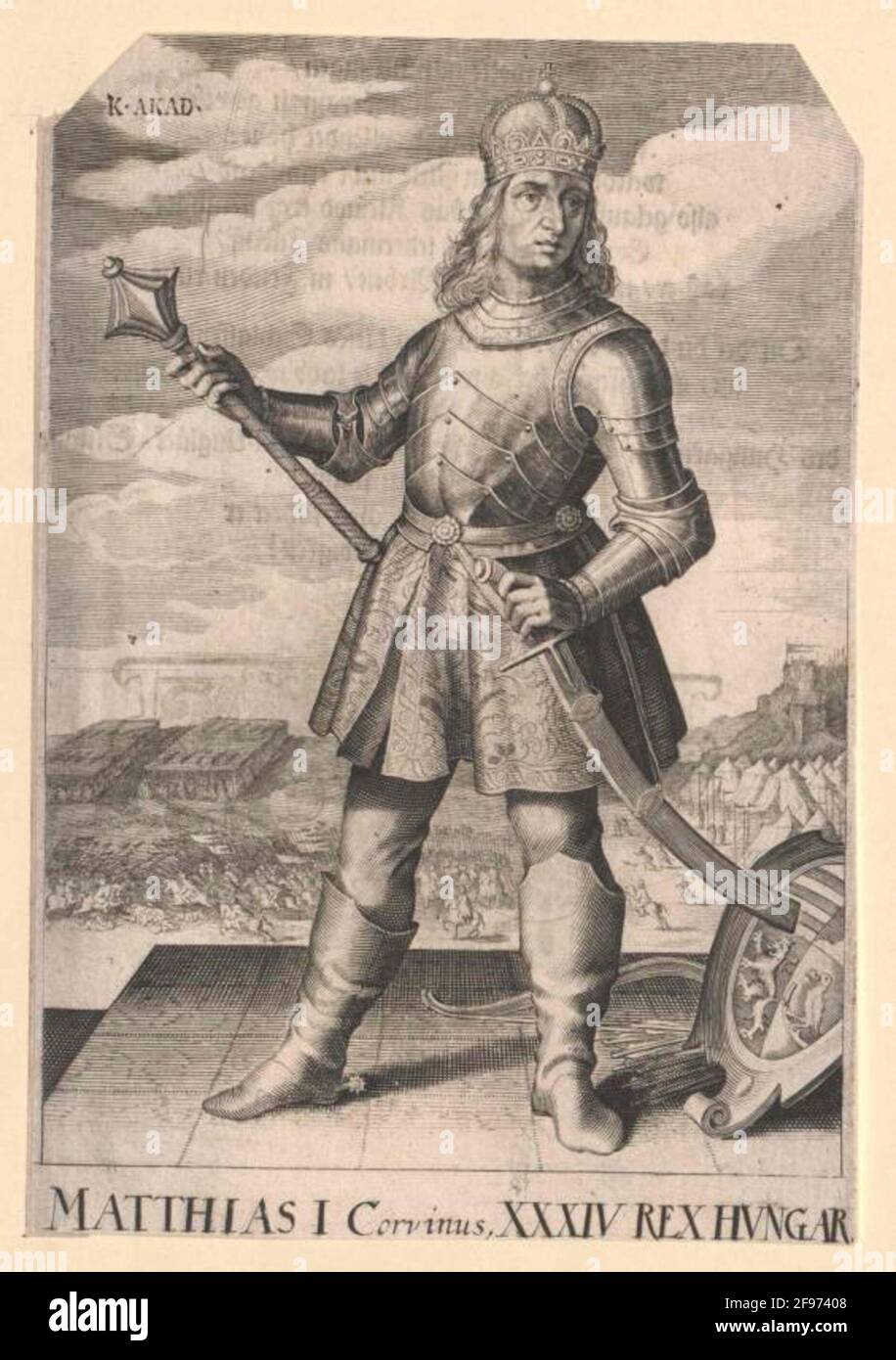 T-shirt Histoire De Hongrie – Matthias Corvinus (1458-1490) – Gildan 5000 – Unisexe