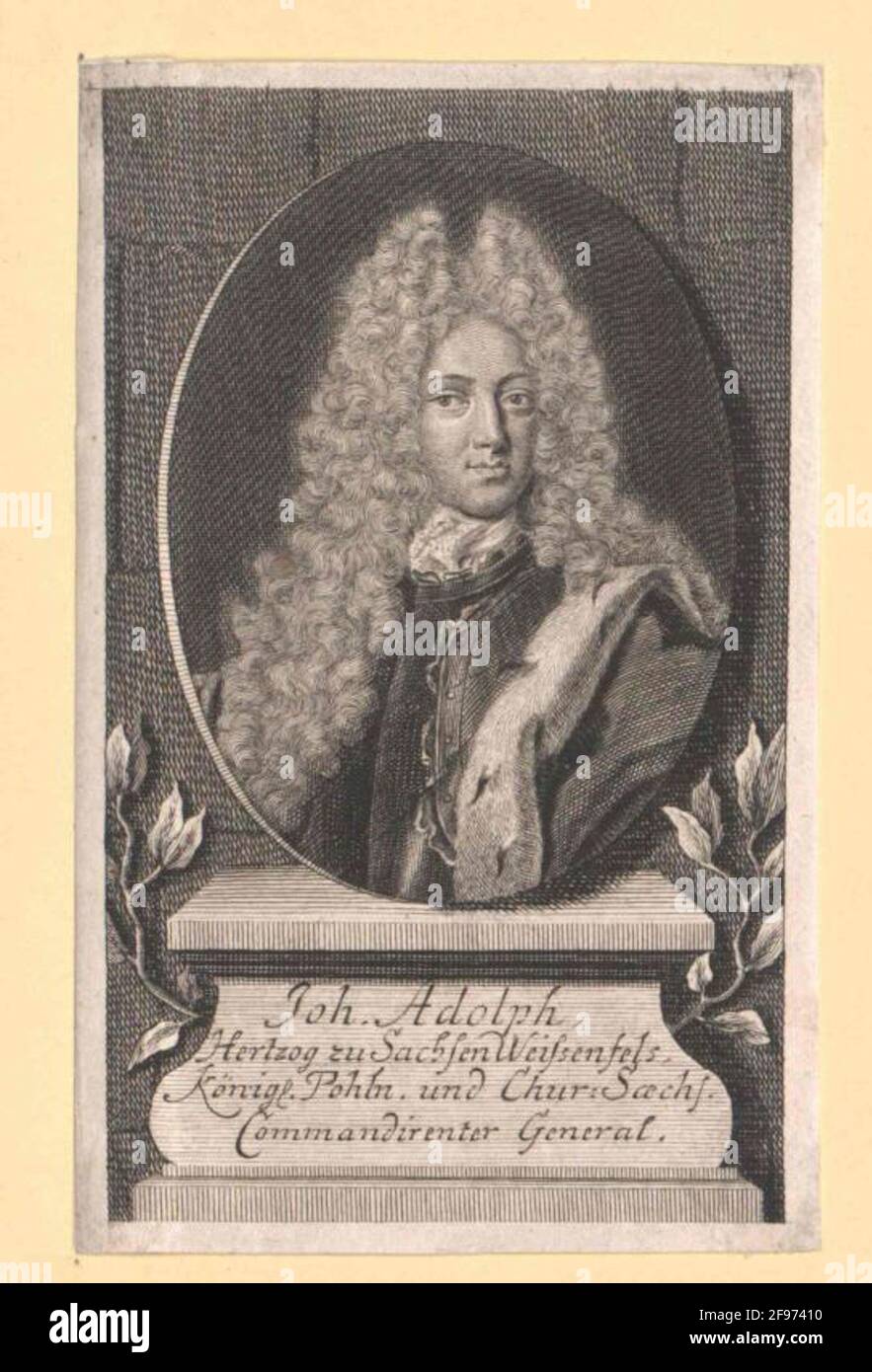 Johann Adolf II., duc de Saxe-Weissenfels Stecher: Bernigeroth, Martin Banque D'Images