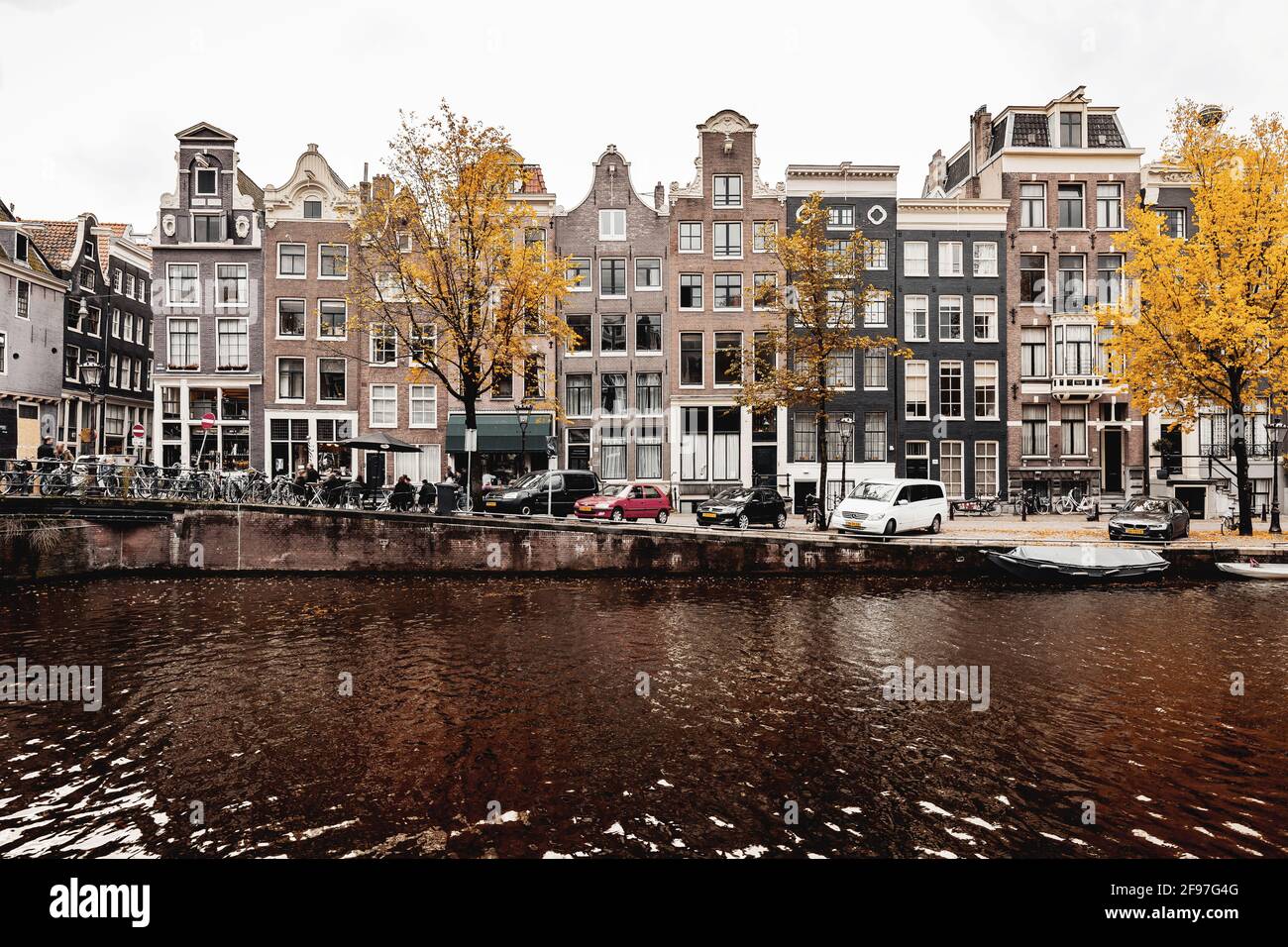 Canal Singel à Amsterdam, pays-Bas, automne aux pays-Bas Banque D'Images